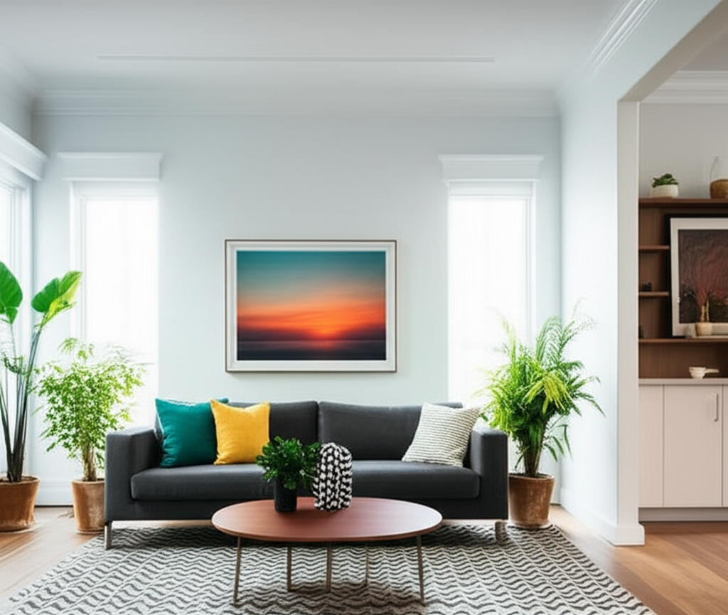 After: Living Room Interior Painting Transformation